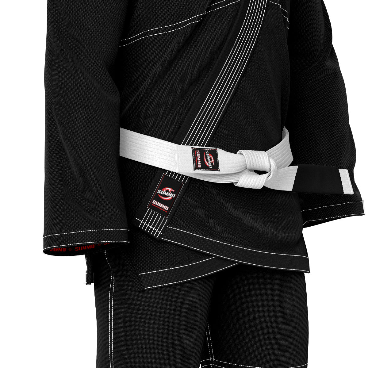 Custom Name/Logo Black Brazilian Jiu Jitsu Gi with White Stitching (BJJ GI) - Image 6