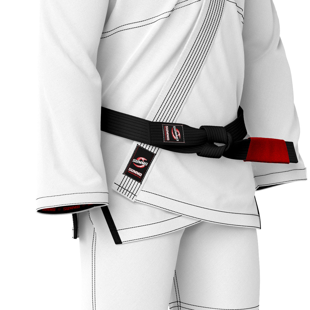 Custom Name/Logo White Brazilian Jiu Jitsu Gi with Black Stitching (BJJ GI) - Image 6