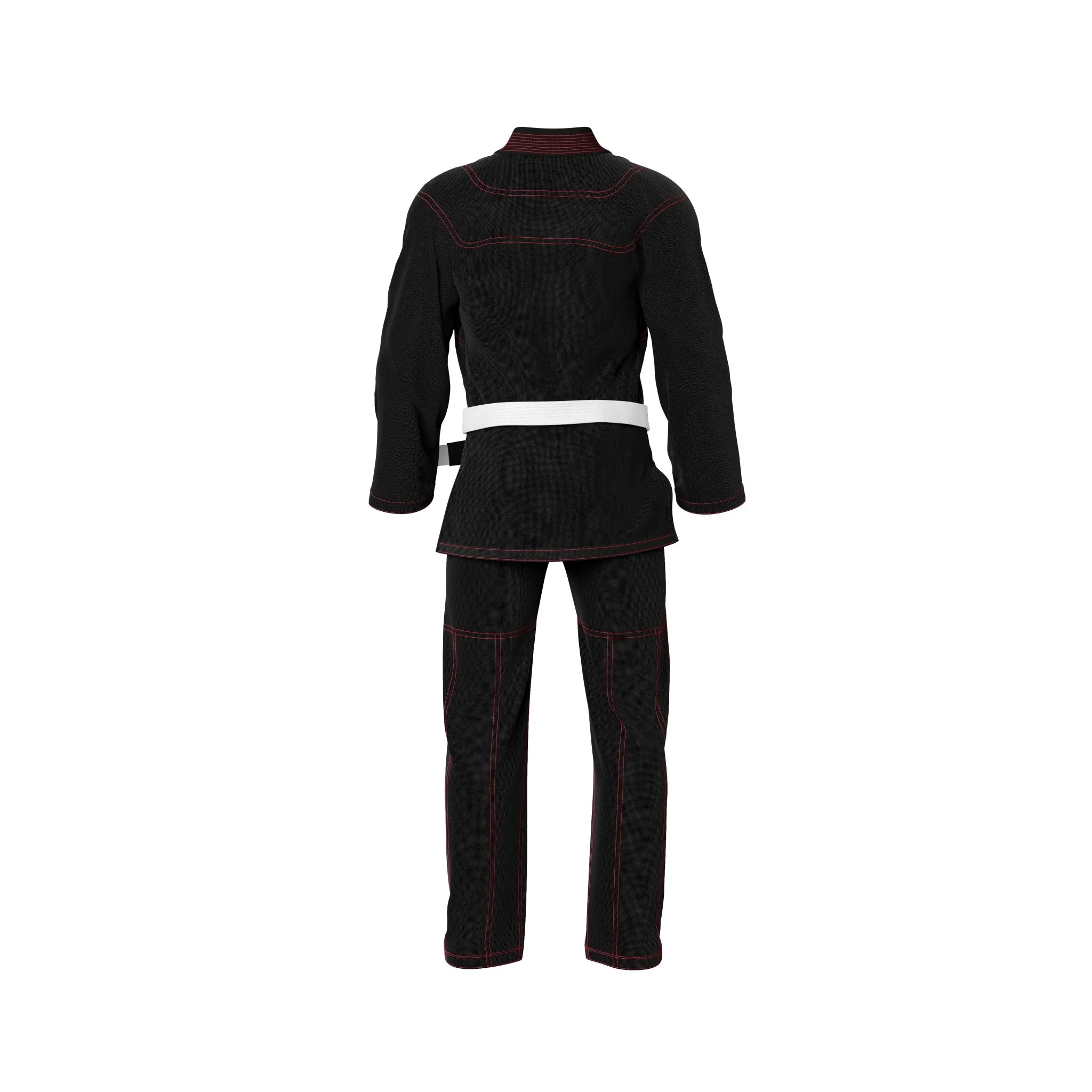 Summo Basic Black With Red Thread Brazilian Jiu Jitsu GI (BJJ GI) - Image 5