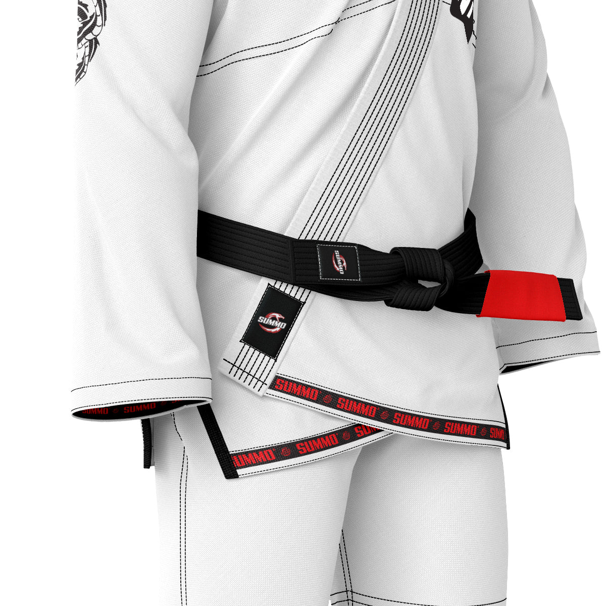 Summo Combatant White Brazilian Jiu Jitsu GI (BJJ GI) - Image 3
