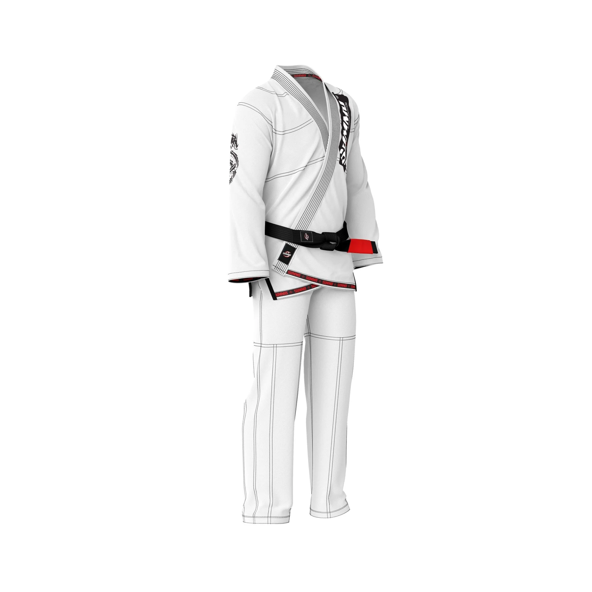 Summo Combatant White Brazilian Jiu Jitsu GI (BJJ GI) - Image 4