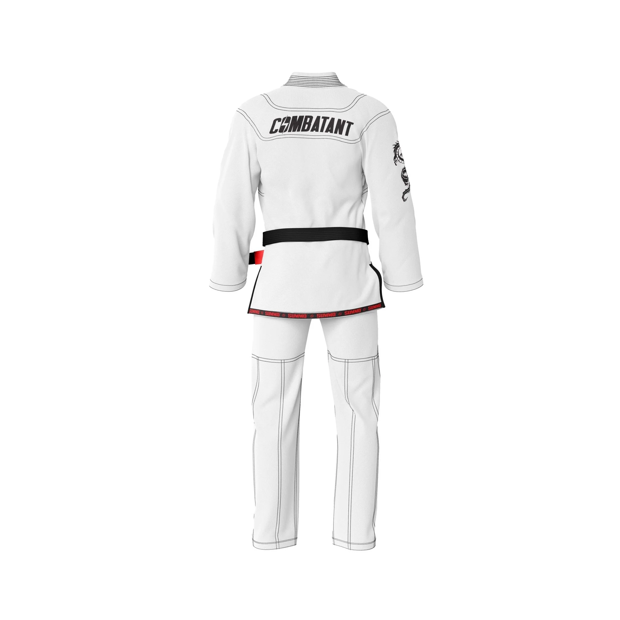 Summo Combatant White Brazilian Jiu Jitsu GI (BJJ GI) - Image 7