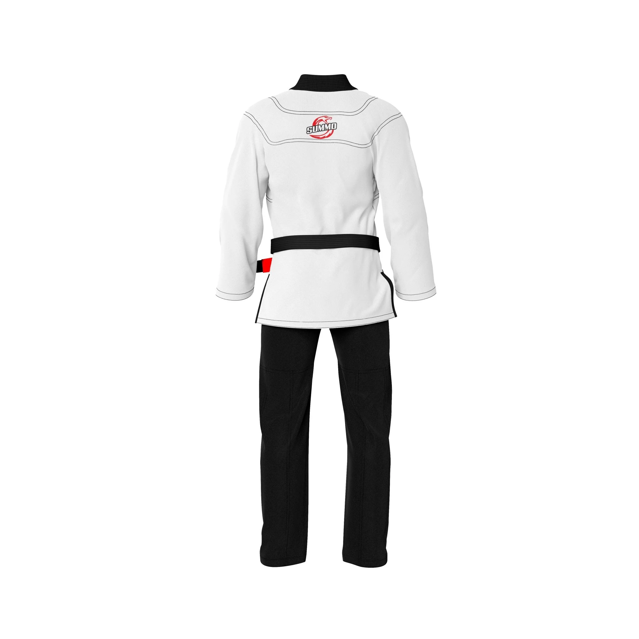Sumpter White with Black Lapel Brazilian Jiu Jitsu GI (BJJ GI) - Image 3
