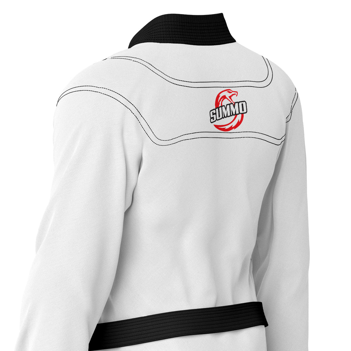 Sumpter White with Black Lapel Brazilian Jiu Jitsu GI (BJJ GI) - Image 4
