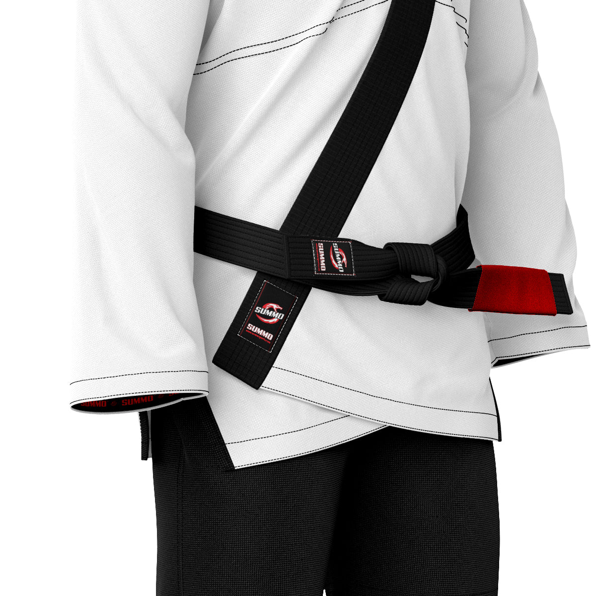 Sumpter White with Black Lapel Brazilian Jiu Jitsu GI (BJJ GI) - Image 8